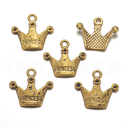 Tibetan Style Pendant Rhinestone Settings TIBEP-A0368YKG-AG-FF-1