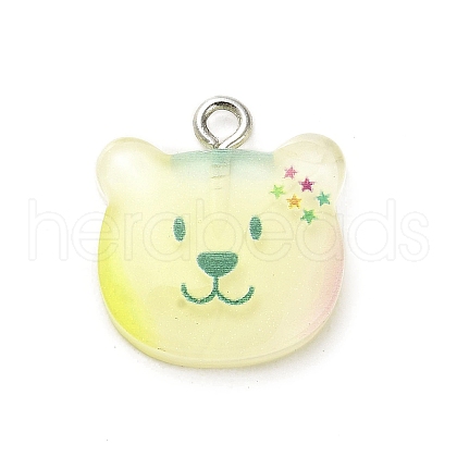 Translucent Resin Pendants RESI-M036-02A-1