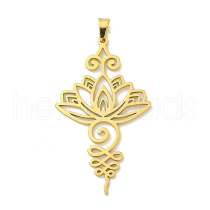 304 Stainless Steel Pendants STAS-M067-01G-1