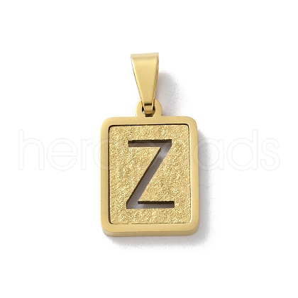 304 Stainless Steel Alphabet Pendants STAS-S152-01G-Z-1