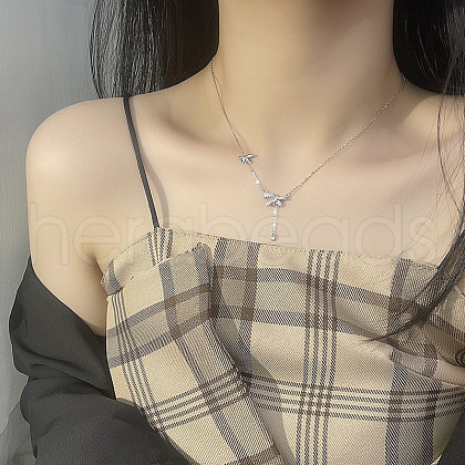 Alloy Crystal Rhinestone Pendant Necklaces for Women WGE6163-06-1