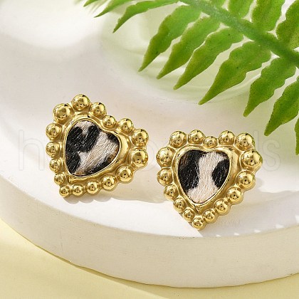 304 Stainless Steel Stud Earrings for Women EJEW-K268-15G-1