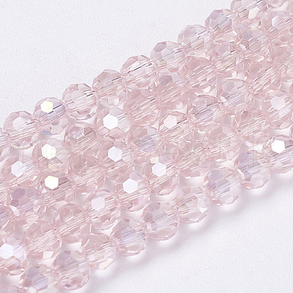Electroplate Glass Beads Strands EGLA-F120-AB-A03-1