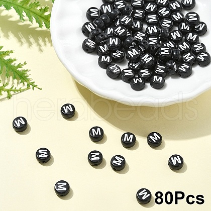 Opaque Acrylic Horizontal Hole Beads SACR-YW0001-70M-1
