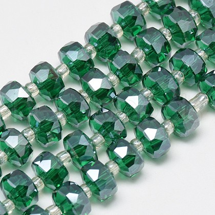 Electroplate Glass Beads Strands EGLA-Q083-8mm-A01-1