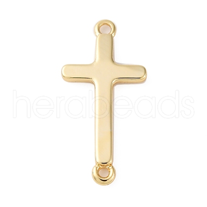 Brass Connector Charms KK-V016-24G-1