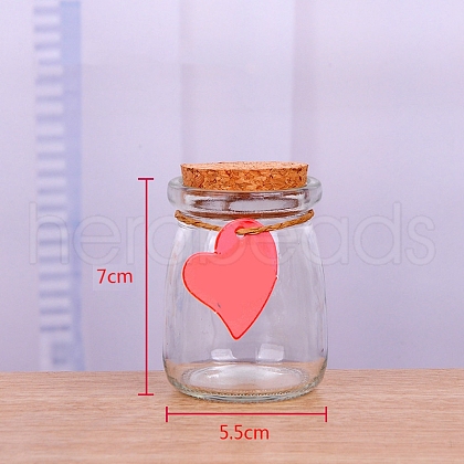 Glass Pudding Containers with Cork Lid PW-WG67084-01-1