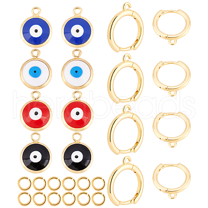 ARRICRAFT DIY Colorful Evil Eye Earring Making Kit DIY-AR0002-84-1
