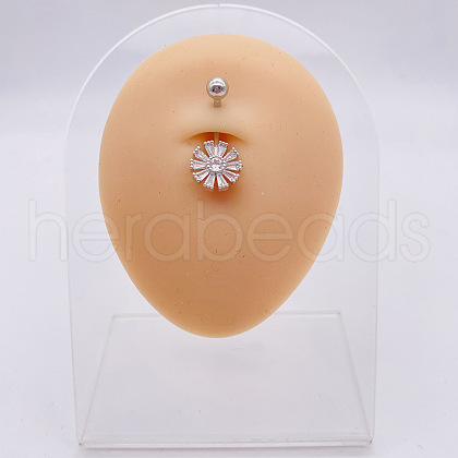 316L Surgical Stainless Steel Belly Rings WGDD0AB-08-1