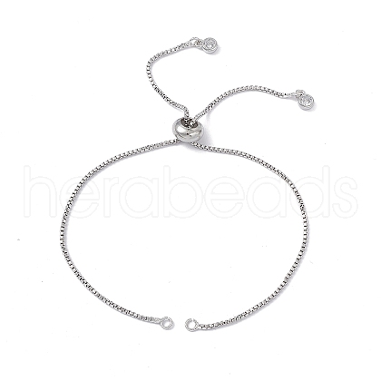 Brass Box Chains Slider Bracelet Makings KK-E068-VD012-1-1
