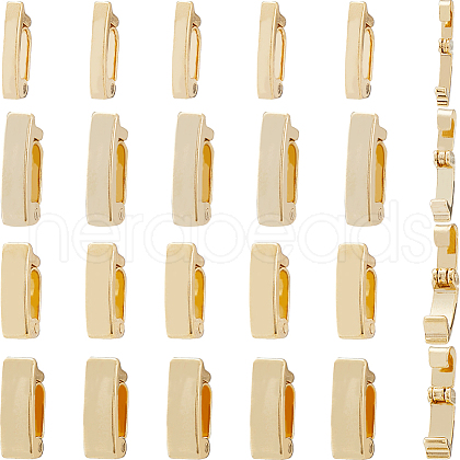 SUNNYCLUE 32Pcs 4 Styles Eco-Friendly Brass Watch Band Clasps KK-SC0004-08-1