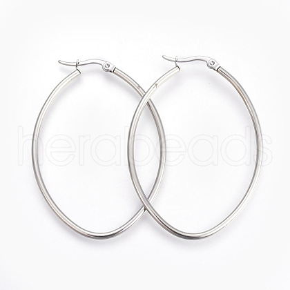 201 Stainless Steel Hoop Earrings EJEW-A052-15F-G-1