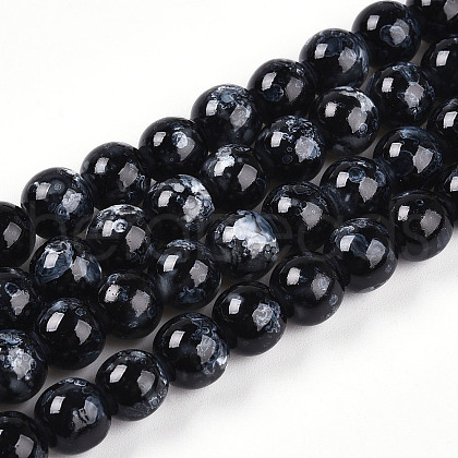 Baking Painted Glass Beads Strands X1-DGLA-N003-8mm-A10-1