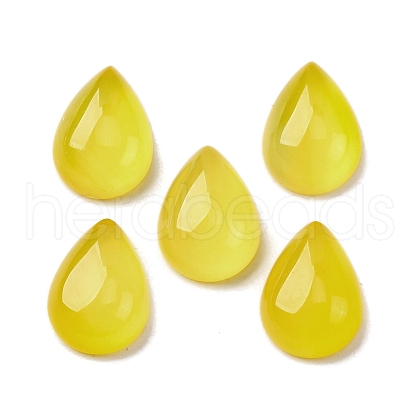 Natural Yellow Agate Cabochons G-B082-08-1