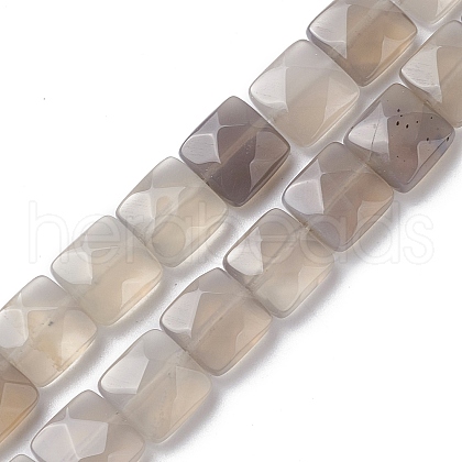 Natural Grey Agate Beads Strands G-K359-B12-01-1