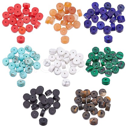  160Pcs 8 Style Natural & Synthetic Mixed Gemstone Beads G-NB0003-43-1