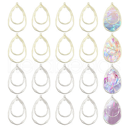 CHGCRAFT 20Ps 2 Colors Alloy Pendant FIND-CA0009-49-1