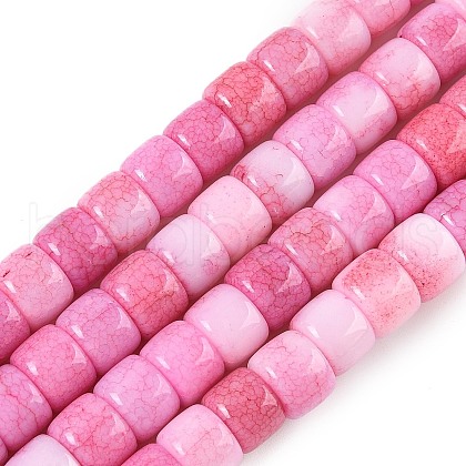 Dyed Glass Beads Strands GLAA-H037-01F-1