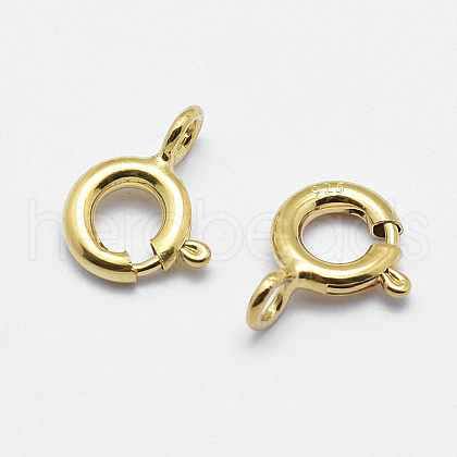 925 Sterling Silver Spring Ring Clasps STER-K167-076D-G-01-1