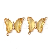 Brass Pave Faceted Glass Connector Charms X-FIND-Z020-04Q-1