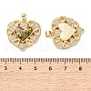 Brass Micro Pave Clear Cubic Zirconia Pendants KK-S048-12G-3