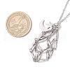 3Pcs 3 Styles 304 Stainless Steel Macrame Pouch Empty Stone Holder Necklace Making NJEW-JN05253-3