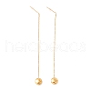 Long Chain with Round Ball Dangle Stud Earrings EJEW-A067-17G-4