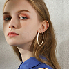 Beebeecraft 3 Pairs Brass Hoop Earrings for Women EJEW-BBC0001-66G-03-5