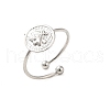 Non-Tarnish 304 Stainless Steel Open Cuff Ring RJEW-M167-05P-1