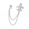 Vintage Fleur De Lis Alloy Hanging Chain Brooches JEWB-NH0001-02P-1