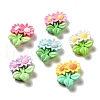 Flower Theme Opaque Resin Decoden Cabochons RESI-C044-02-1