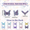 SUNNYCLUE 50Pcs 10 Colors Luminous UV Plating Rainbow Iridescent Acrylic Beads TACR-SC0001-29-2