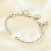 Brass Micro Pave Clear Cubic Zirconia Charm Bangles for Women BJEW-Z089-06P-2