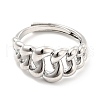 Rack Plating Brass Crown Adjustable Ring for Women RJEW-E064-07P-2