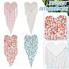   4Pcs 4 Colors Glass Rhinestone Sew on Patches PATC-PH0001-17-3