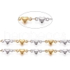 304 Stainless Steel Heart Link Chains STAS-D233-18GP-1