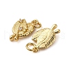 Brass Micro Pave Clear Cubic Zirconia Pendants KK-P308-81G-2