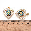 Brass Micro Pave Clear Cubic Zirconia Pendants for Women KK-T070-93A-02-3