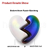 UV Plating Opaque Iridescent Acrylic Beads MACR-P040-16B-3
