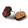 Wood Stud Earrings EJEW-Z054-02M-2