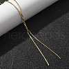 304 Stainless Steel Flat Snake Chain Y Necklaces for Women NJEW-R011-03G-2