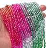 Transparent Painted Glass Beads Strands X1-DGLA-A034-T4mm-A03-2