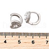 Heart Brass Micro Pave Clear Cubic Zirconia Hoop Earrings EJEW-Z121-05P-5