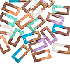 Transparent Resin & Walnut Wood Pendants RESI-CJ0001-77-6