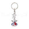 3Pcs Glass Angel Pendant Keychain KEYC-MZ00038-3