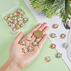 HOBBIESAY 30Pcs 5 Colors Alloy Enamel Pendants ENAM-HY0001-16-3