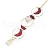 Shell Moon Hanging Ornaments HJEW-P016-01G-C-2