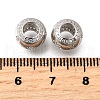 925 Sterling Silver Cubic Zirconia European Beads STER-F061-08P-2