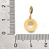 Ring 304 Stainless Steel Rhinestone Pendant Decorations STAS-H202-09G-3