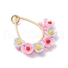 Glass Seed Beaded Pendants PALLOY-MZ00600-01-2